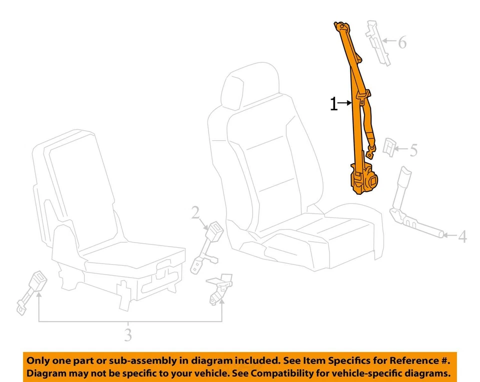 Used Front Left Seat Belt Front fits: 2016 Gmc Yukon xl 1500 bucket and bench dr - Image 3 of 4