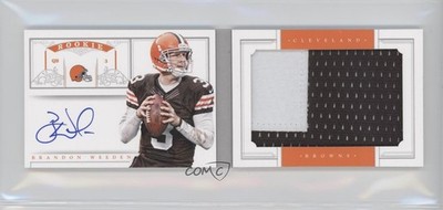2012 Panini National Treasures 16/49 Brandon Weeden #3 Auto RC 0f8