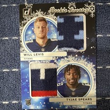Panini Donruss Rookie Sweaters Dual Will Levis Tyjae Spears Titans #HSD-8