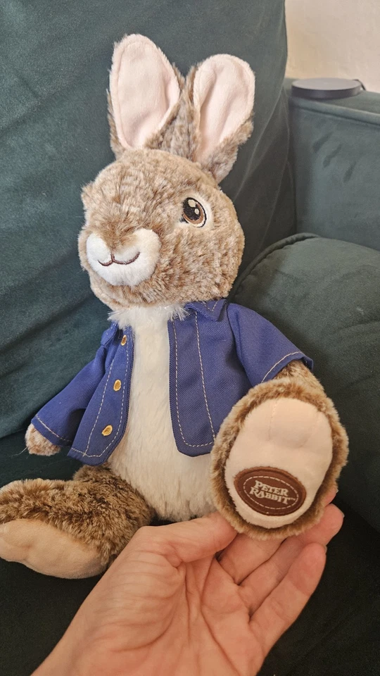 Peter Rabbit Plush Stuffed Animal – Classic Beatrix Potter – Brown & Blue Jacket - Image 2 of 3