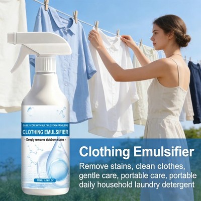 Clothing Emulsifier Stain Remover, Non Ionic Emulsifier Clothing Cleaner 300ml