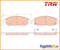 Bremsbelagsatz, Scheibenbremse Trw GDB4457 FüR Cadillac Cts