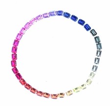 3x4 mm Natural Rainbow Sapphire Emerald Cut 36 pcs Stunning Loose Gemstone