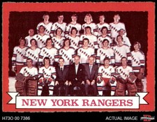 1973 O-Pee-Chee #102 Rangers Team Rangers-Hockey 5 - EX