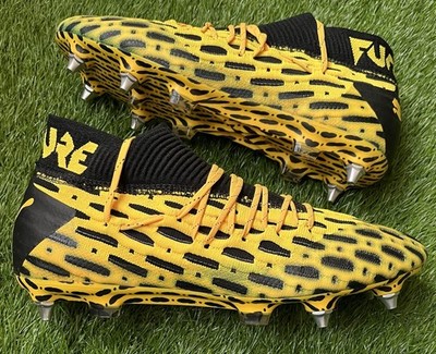 Puma Future 5.1 Netfit SG Fußballschuhe Größe UK 9 sehr selten schwarz gelb