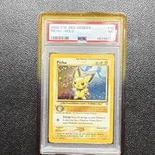 INSANE SWIRL! Pokemon 2000 Neo Genesis Pichu 12/111 Holo PSA 7 English on eBay