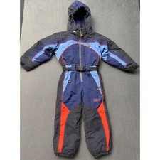 EUC Obermeyer I-Grow One Piece Color Block Retro Ski Snow Suit Kids Youth Size 4