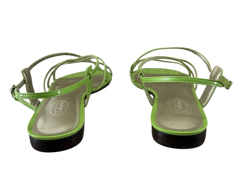 Talbots Women’s Green Leather Ankle Buckle Open Toe Shoes Size 10 - Image 4 of 4