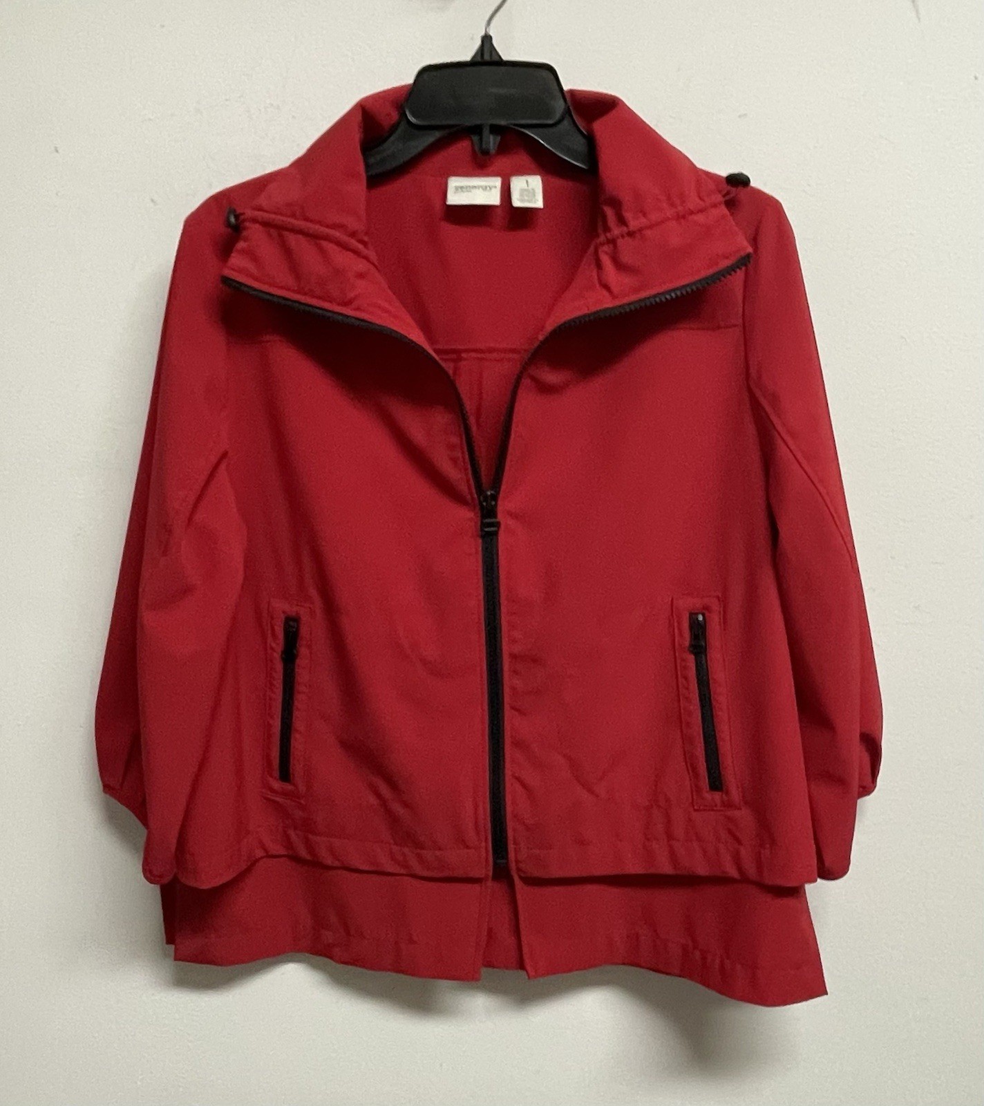 CHICO’S ZENERGY Size 1 Red Neema Windbreaker  Zippered Jacket - Women’s Size M