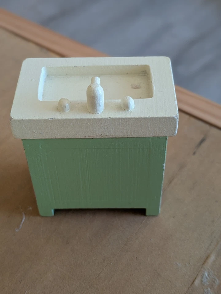 FREGADERO MUEBLES MUÑECA VERDE GRANERO CERÁMICA PBK Foto 2 de 4