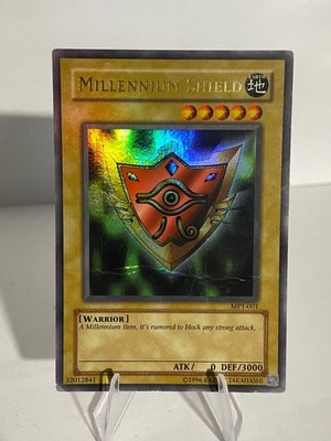 Yu-Gi-Oh! | Millennium Shield | MP1-001 |McDonald s Promo | DAMAGE + HOLO BLEED