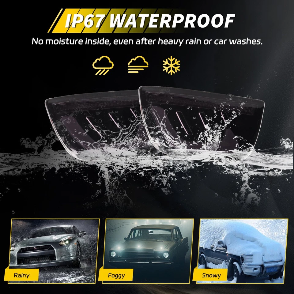 4PCS Smoked Lens Red LED Rear Tail Brake Light Lamps For 2010-2013 Chevy Camaro - Image 4 of 4