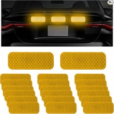 20 PCS Powerful Reflective Decal, Night Visibility Stickers, Wat Color: Yellow