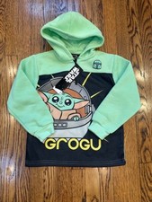 Star Wars Baby Yoda Grogu Hoodie Sweater Boys Size 4T New