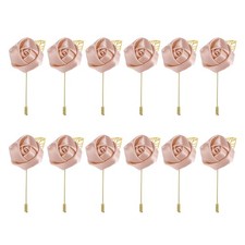 20 Pcs Groom Boutonnieres Rose Boutonnieres Pins 2"x3.5" for Wedding Pink