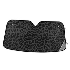 Black Leopard Car Windshield Sun Shade African Animal Skin Multi Pattern 1