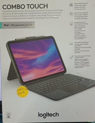 Logitech Combo Touch for iPad 10th Gen and A16 -Oxford Gray For Parts Only