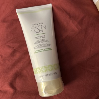 MARY KAY SATIN BODY~REVITALIZING SHEA SCRUB~WHITE TEA AND CITRUS~FULL SIZE!