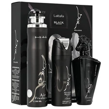 Maahir Black Edition by Lattafa for unisex 3pcs Gift set New in Box
