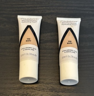 2 Almay Skin Perfecting Hydrating Tint Hyaluronic Acid Squalane Shade 110 Buff ￼