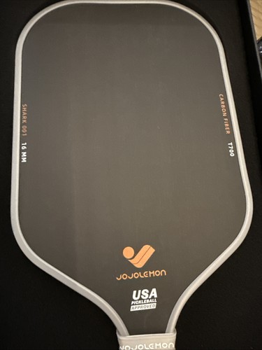 Pickleball Paddles Paddle Carbon Fiber Jojolemon with a 16mm Shark Power Black - Afbeelding 17 van 23