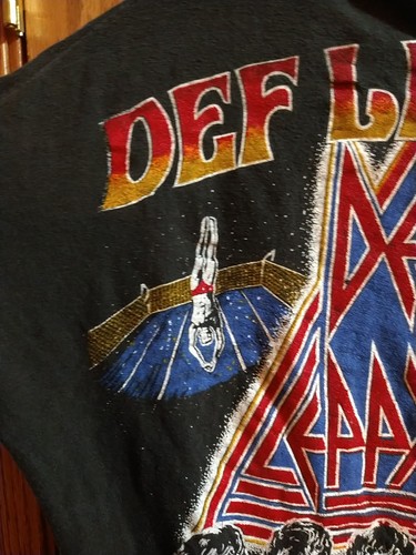 Ozzy Osbourne Blizzard Of Ozz Concert 1980s Shirt Def Leppard True Vintage MED - Picture 8 of 22