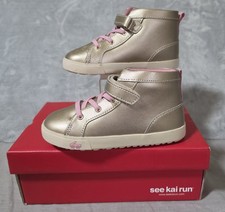See Kai Run Hudson Girls High Top Sneaker Shoes Size 12 Gold/Pink