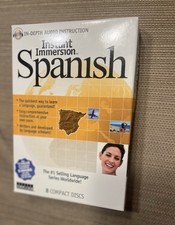 Instant Immersion Spanish Lab 8 CD's Software DVD Learn Spanish used