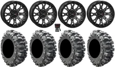 System 3 ST-6 14" Wheels Dark Tint 28" Bogger Tires RZR Turbo S / RS1