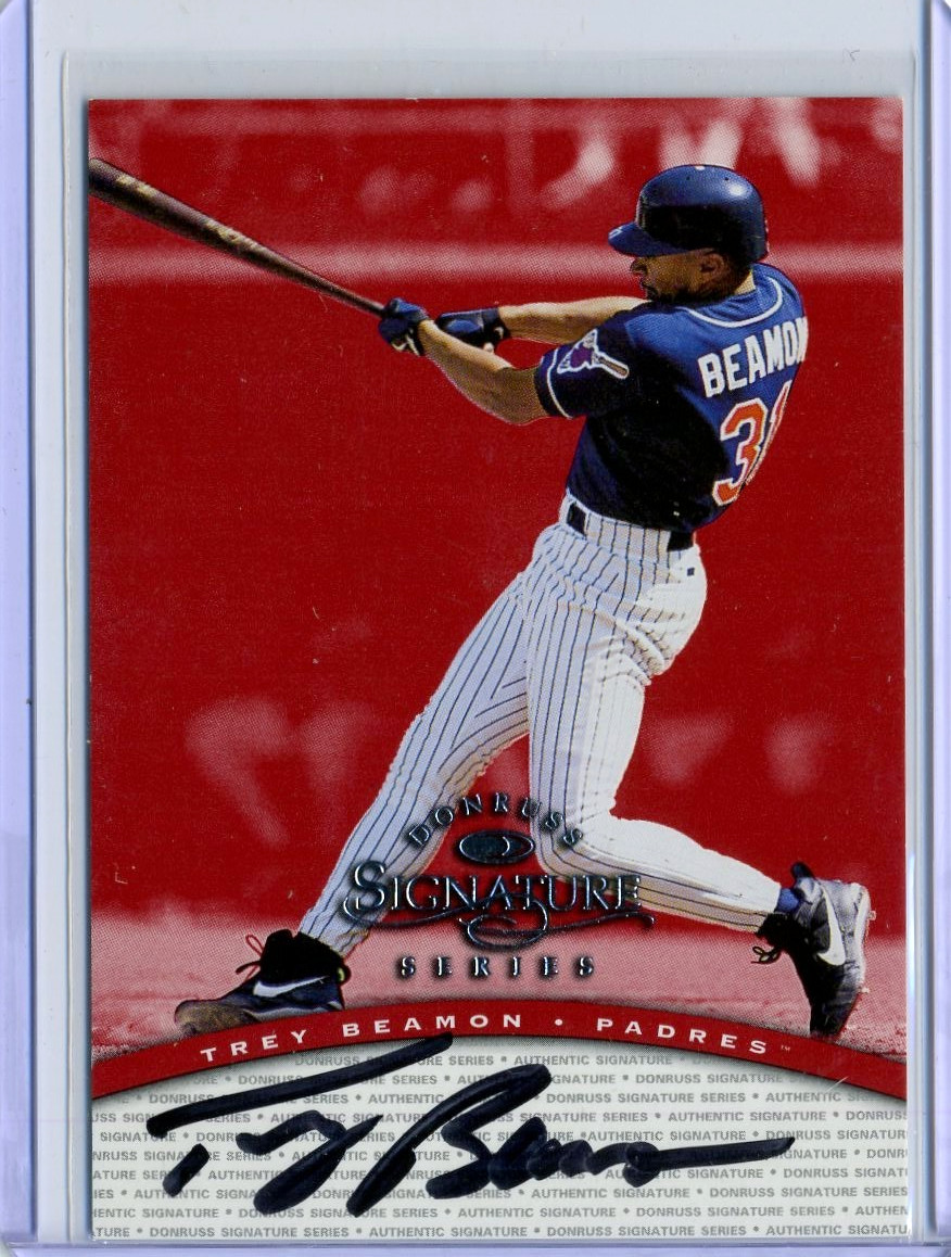 Trey Beamon 1997 Donruss Signature Series Certified On Card Autograph Auto