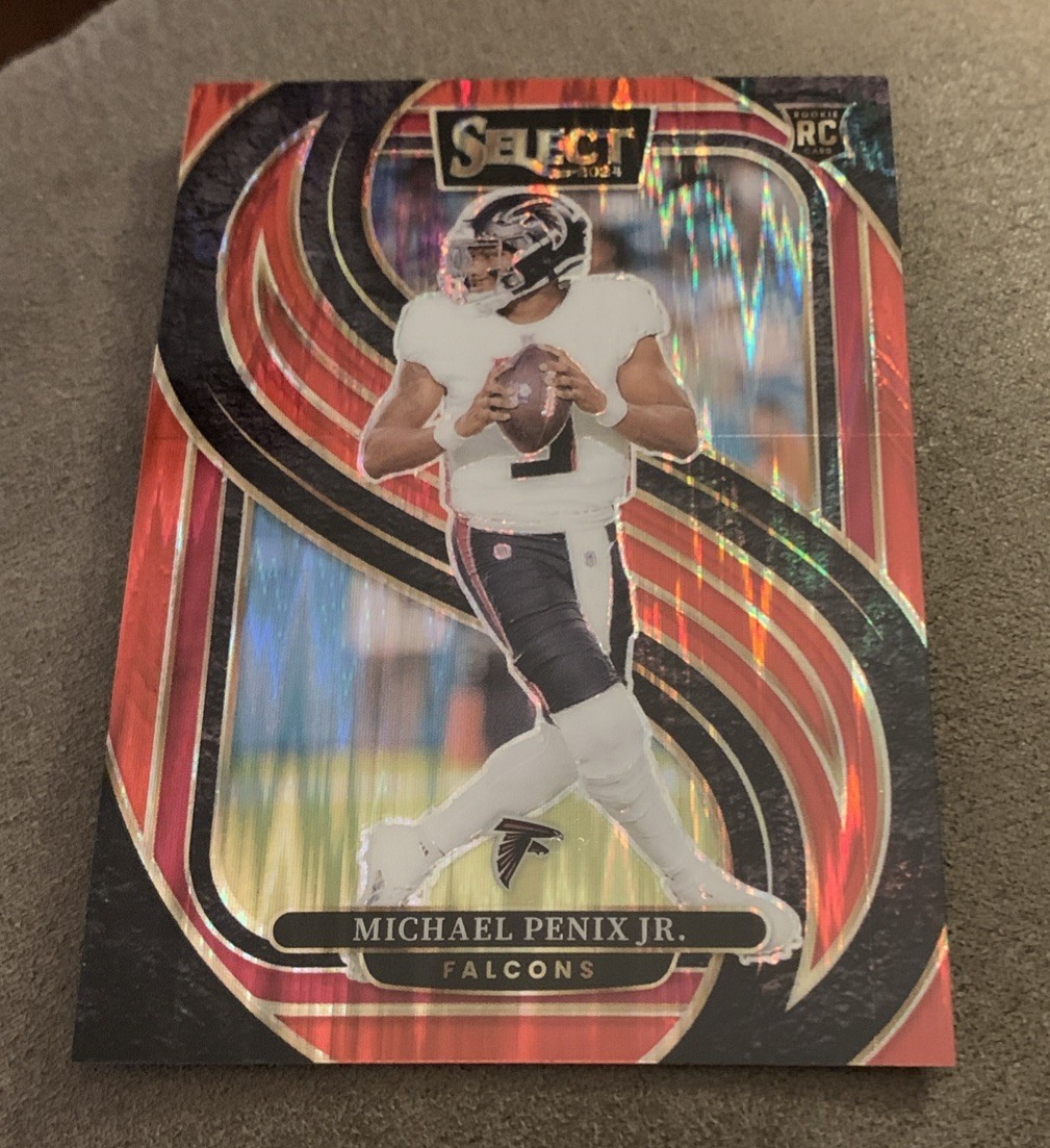 2024 Panini Select Premier Level Michael Penix Jr #110 Red Shock Prizm /249 (RC)