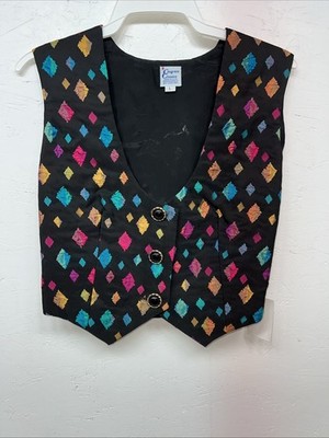 New Women s Congress Classics Multicolor Western Show Vest Large E-601