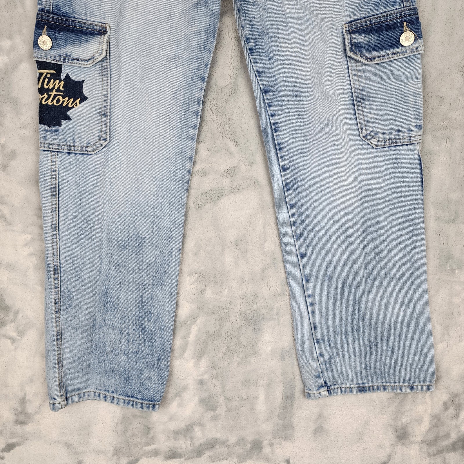 Dsquared2 x Tim Hortons Canada Patch Denim Cargo Icon Jeans Mens Size 32 X 28 image 3
