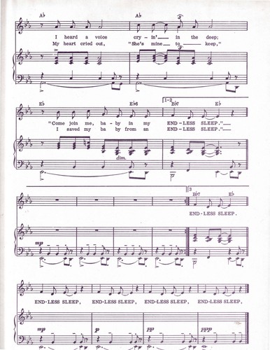 Original Sheet Music - Jody Reynolds - Endless Sleep - 1958 - Mint Condition - Picture 4 of 4