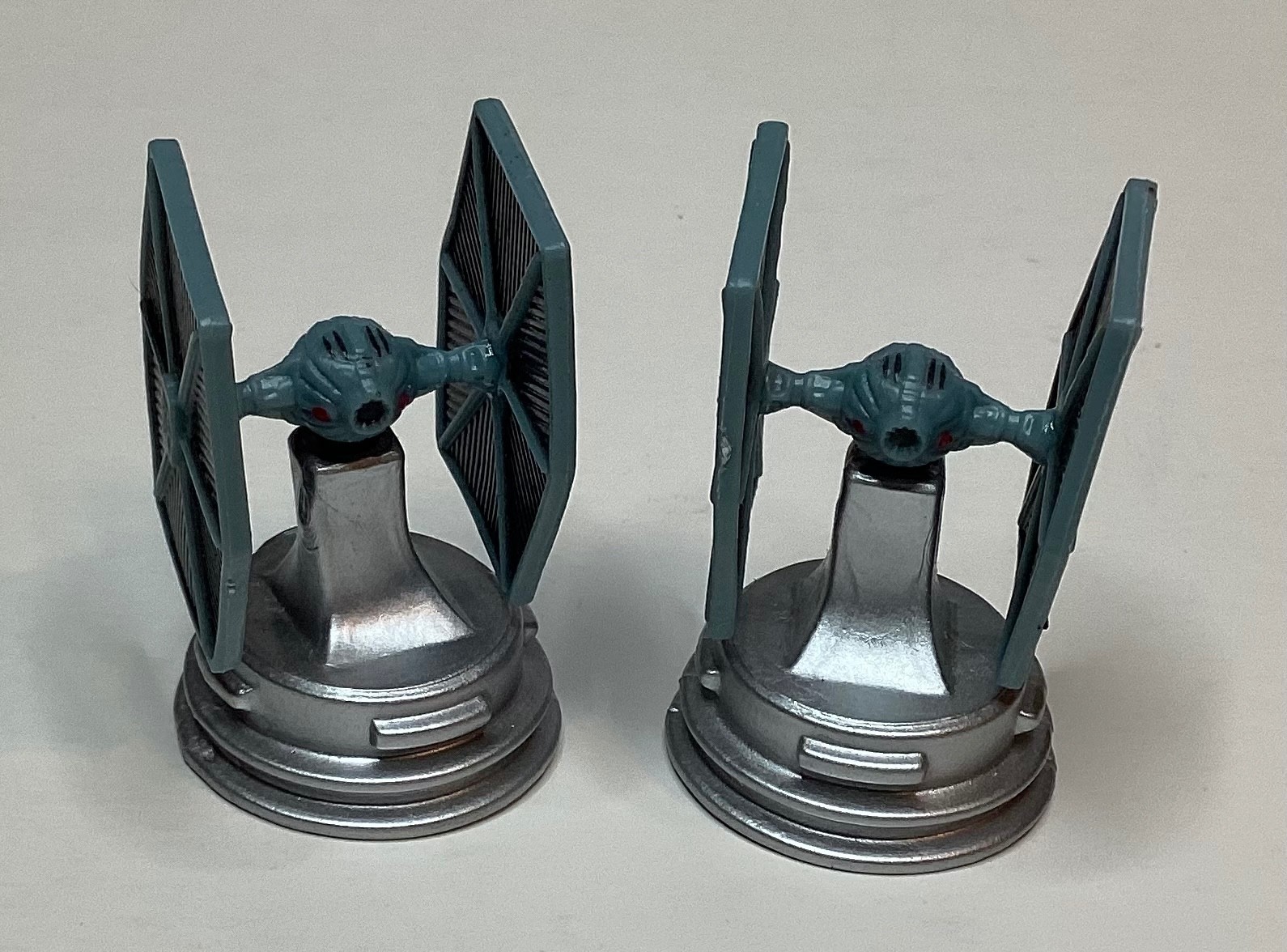 LOT OF 2 STAR WARS GALACTIC EMPIRE TIE FIGHTER PAWN CHESS PIECES- LUCASFILM LTD.