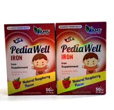 2 PCS- PediaWell Iron - Liquid Supplement for Children (50 Servings) EXP 11/2026
