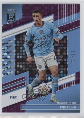 2022-23 Panini Donruss Elite FIFA Fat Pack Purple Disco 7/15 Phil Foden #138 7y2