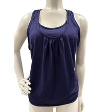 Prana Mika Double Layered Tank Women's Sz S Purple Yoga Workout Racerback Shirt