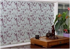 10' Decorative Privacy Adhesive-Free Static-Cling Window Film Treatment GW542