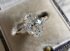 Engagement Ring 2.40 Ct IGI Lab Grown Oval Cut Diamond 14k Yellow Gold E F VVS2