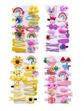 56 PCS Toddler Hair Clips Set, Rainbow Candy Fruit Butterfly Barrettes for Girls