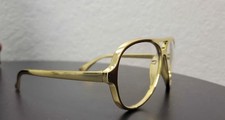 500 pairs LOT Aviator Glasses, Plastic Frame, Clear Lens, Shiny Gold Color