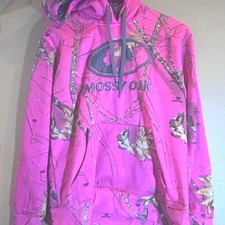 Mossy Oak Pink Camouflage Hoodie M 8 10 Pullover Hooded Sweatshirt