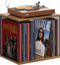 1 Cube Vinyl Record Storage Furniture - DIY Stackable 55-70 Vinyl Album Visualiz
