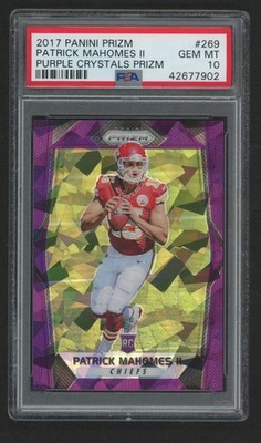 2017 Panini Prizm - Rookies Purple Crystals #269 Patrick Mahomes /75 PSA 10 