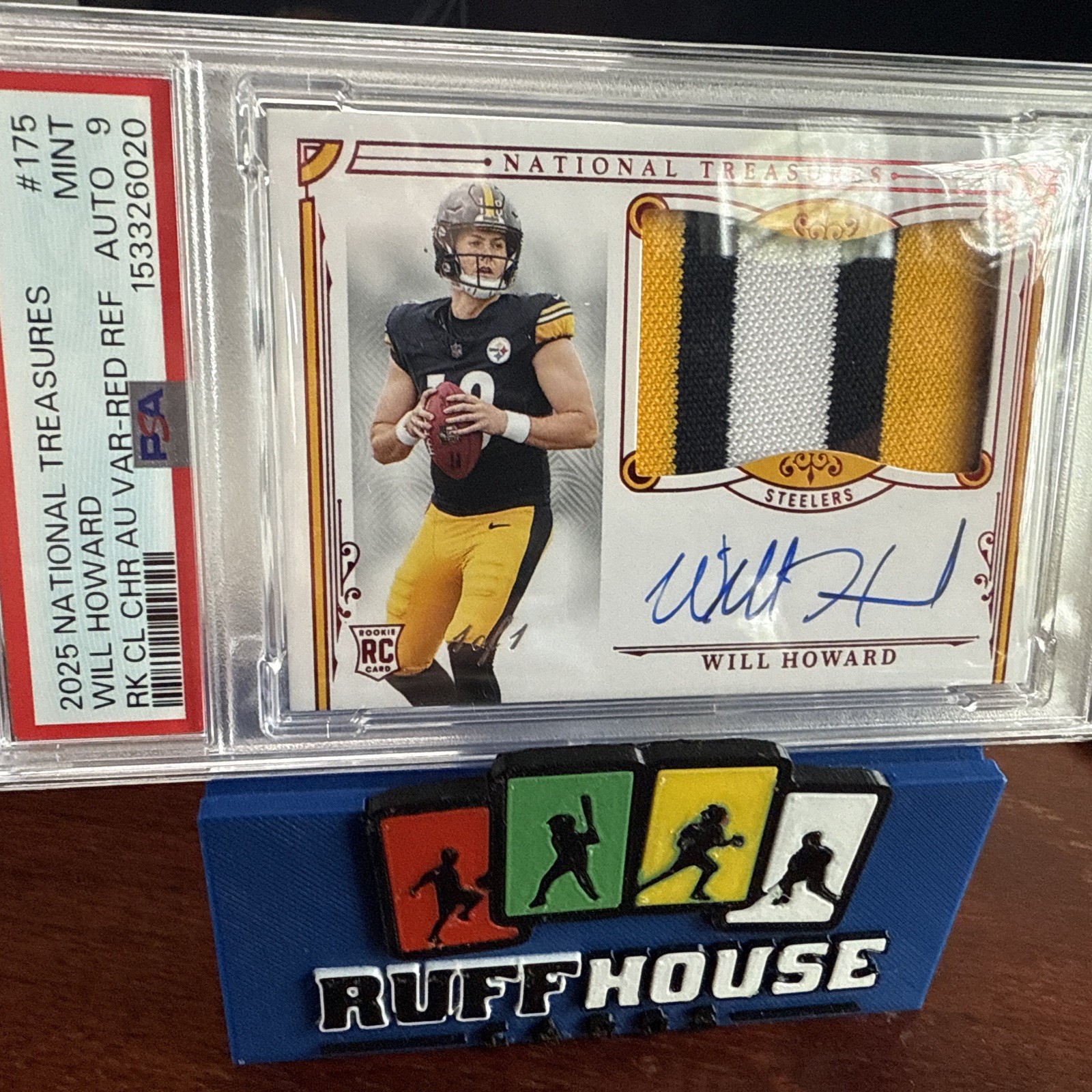 Will Howard Panini National Treasures #175 Patch Autograph