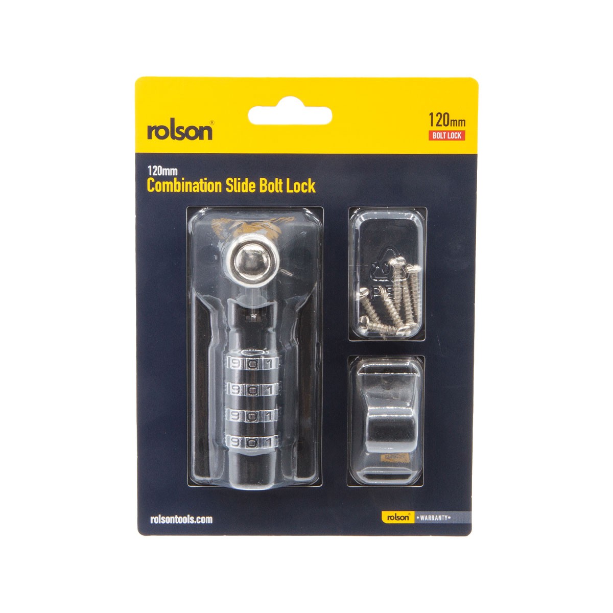 Rolson Combination Slide Bolt Door Lock