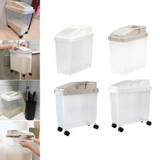 Storage Container Storage Bin Vacuum Seal Flour Pet Airtight with Wheels PP