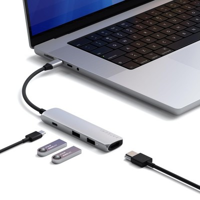4 in 1 USB C Hub Multiport Adapter with HDMI 4K@60Hz, 100W PD Charging, 2X US...