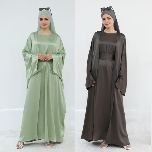 Cardigan donna Dubai aperto Abaya abiti lunghi tacchino caftano kimono abiti islamici - Foto 3 di 33